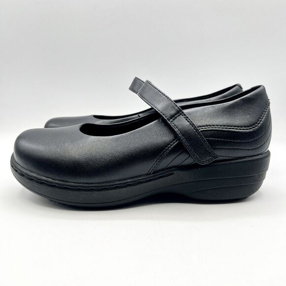 ABEO Gale Mary Jane Shoe Black Leather Orthotic Slip Resistant Sz 7.5 NWOB - Picture 5 of 14